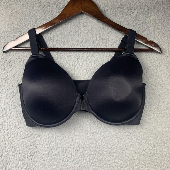 Vanity Fair Bra Womens 36D Black Underwire Padded Front Closure 76384 - Picture 1 of 7